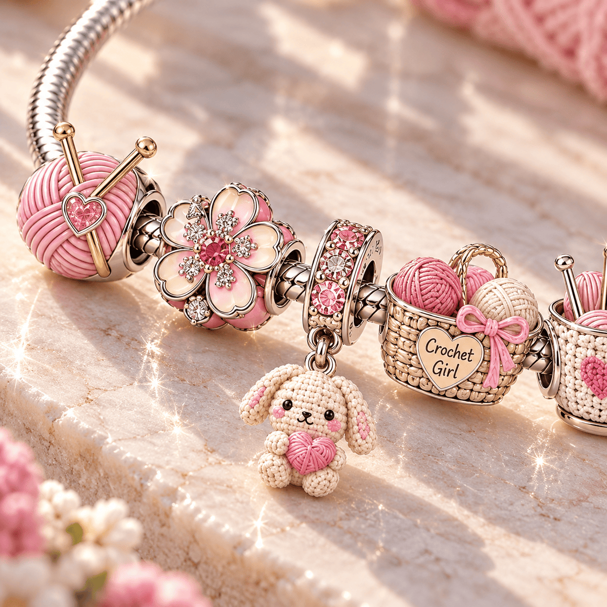 CRCG Silver Charm Bracelet Set TTN