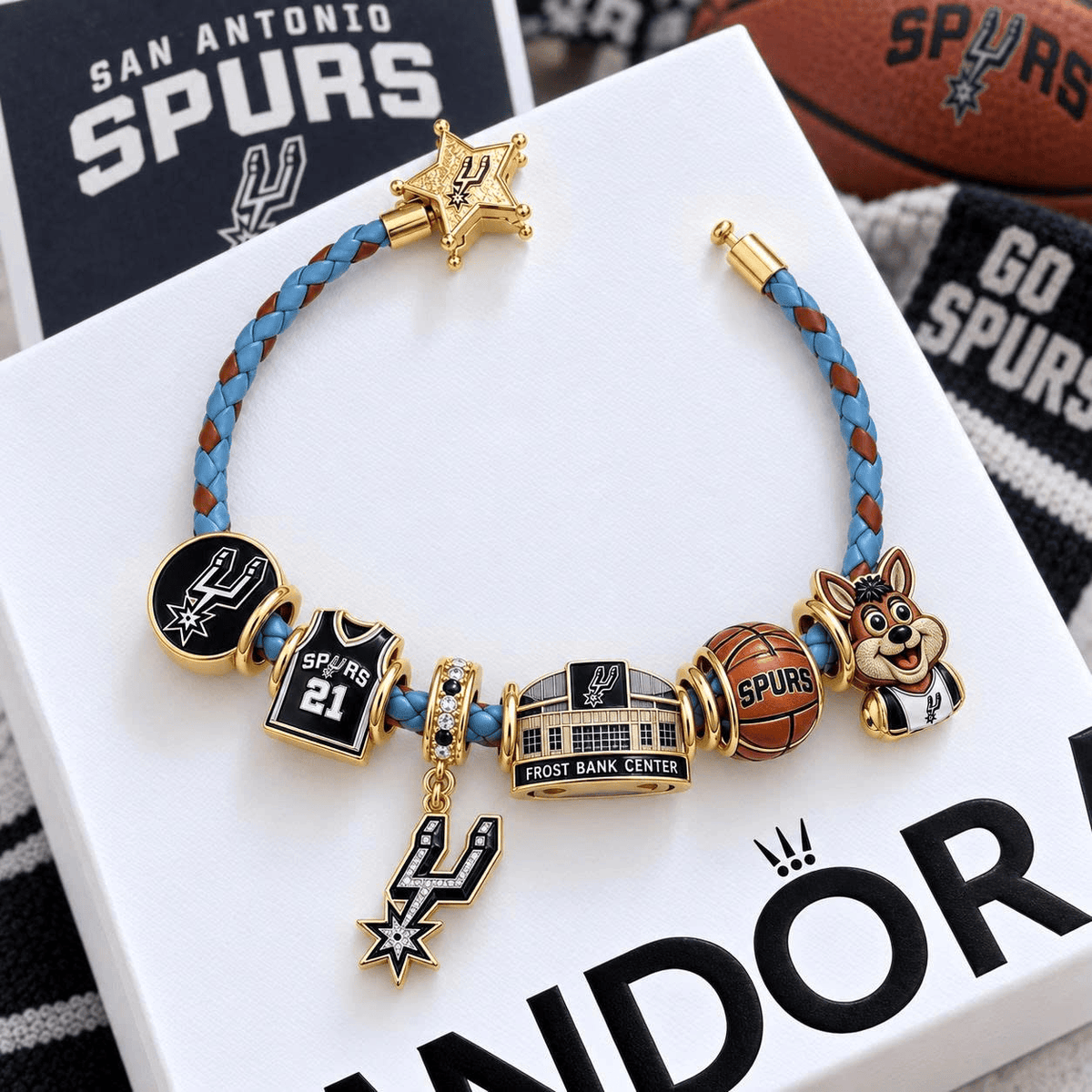 SAS Braided Leather Charm Bracelet Set VTH