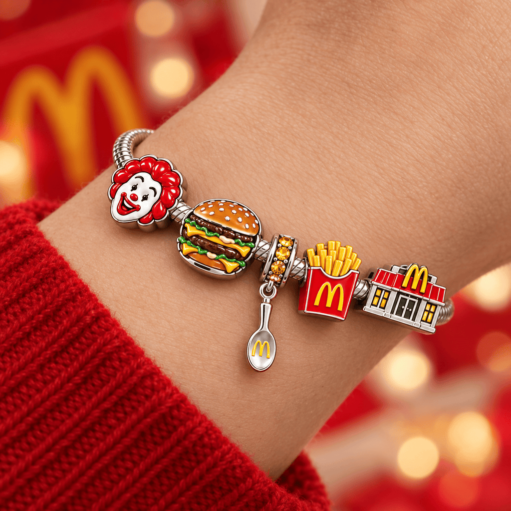 MDN Silver Charm Bracelet Set TTTT